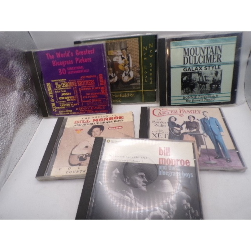 Bluegrass CD Lot 6pc Bill Monroe Carter Family Mountain Dulcimer Osborne Brother
